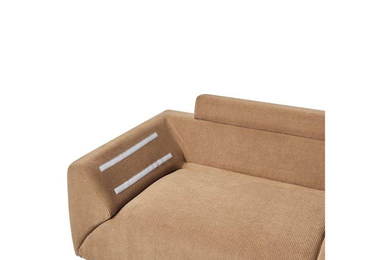 Hörnsoffa Beliani Lunner Beige, svart NO_BRAND Brown||Black - Møbler - Sofaer - Sofagrupper