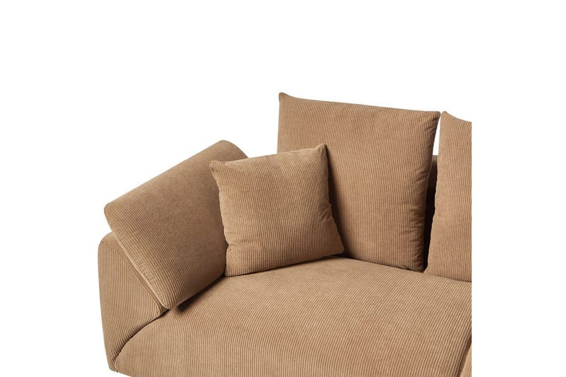 Hörnsoffa Beliani Lunner Beige, svart NO_BRAND Brown||Black - Møbler - Sofaer - Sofagrupper