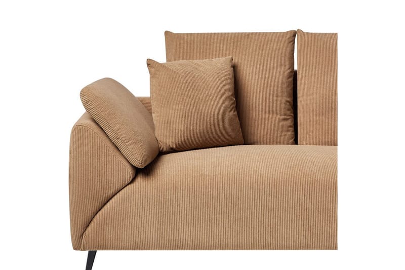 Hörnsoffa Beliani Lunner Beige, svart NO_BRAND Brown||Black - Møbler - Sofaer - Sofagrupper