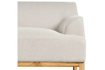 Hörnsoffa Beliani Sosjo Beige, ljust trä, Högervänd Beige||Light colored wood Left-faced - Møbler - Sofaer - Sofa med chaiselong