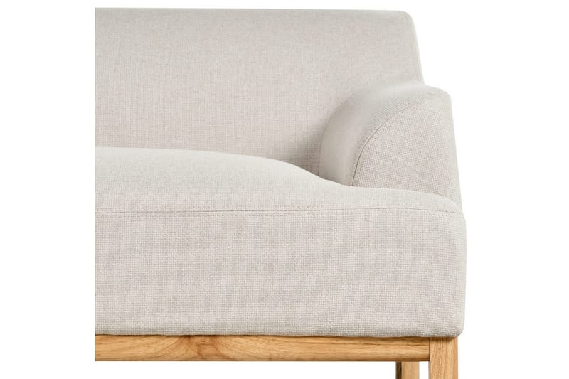 Hörnsoffa Beliani Sosjo Beige, ljust trä, Högervänd Beige||Light colored wood Left-faced - Møbler - Sofaer - Sofa med chaiselong