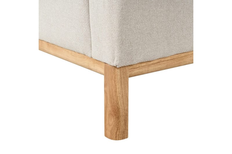Hörnsoffa Beliani Sosjo Beige, ljust trä, Högervänd Beige||Light colored wood Left-faced - Møbler - Sofaer - Sofa med chaiselong