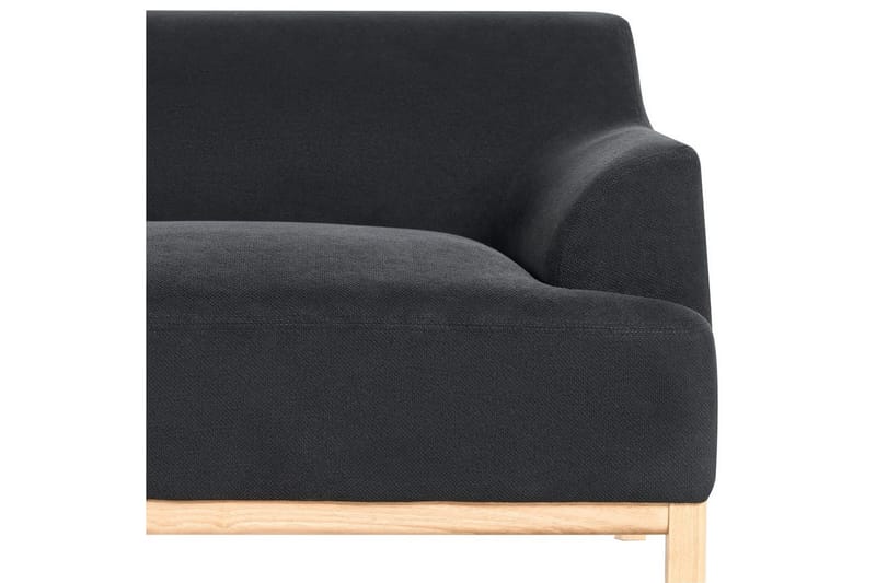 Hörnsoffa Beliani Sosjo Beige, ljust trä, Högervänd Black||Light colored wood Left-faced - Møbler - Sofaer - Sofa med chaiselong