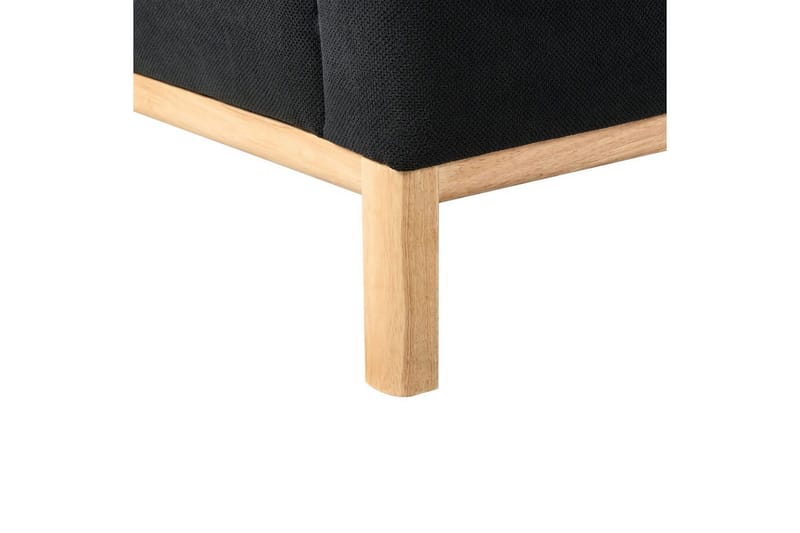 Hörnsoffa Beliani Sosjo Beige, ljust trä, Högervänd Black||Light colored wood Left-faced - Møbler - Sofaer - Sofa med chaiselong