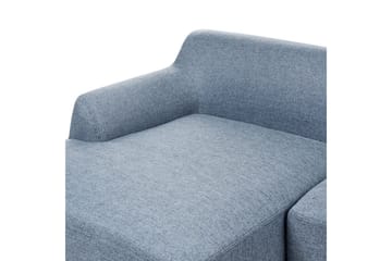 Hörnsoffa Beliani Sosjo Beige, ljust trä, Högervänd blue||Light colored wood Left-faced - Møbler - Sofaer - Sofa med chaiselong