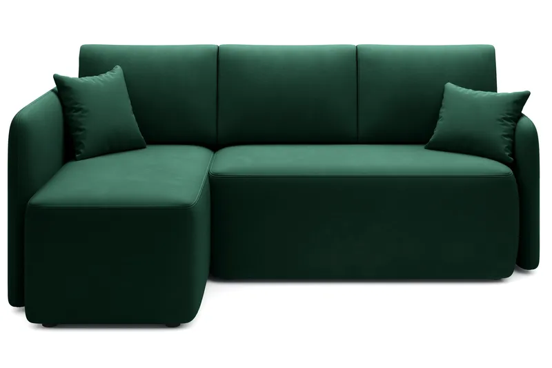 Hadson 3-personers Sofa med Chaiselong, Grøn