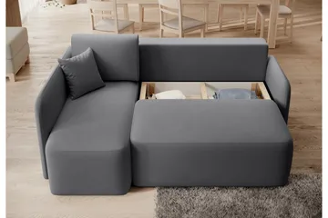 Hadson 3-personers Sofa med Divan - Mørk grå - Møbler - Sofaer - Sofa med chaiselong