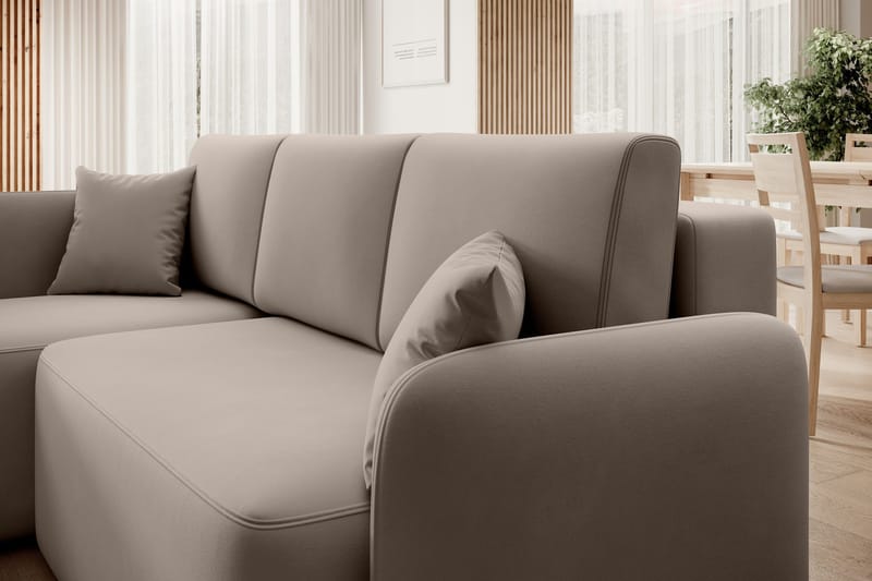 Hadson 3-personers Sofa med Divan - Beige - Møbler - Sofaer - Sofa med chaiselong