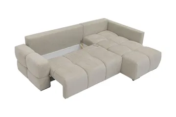 Hardam Sovesofa med Chaiselong 3-personers i Chenille - Grå - Møbler - Sofaer - Sovesofaer