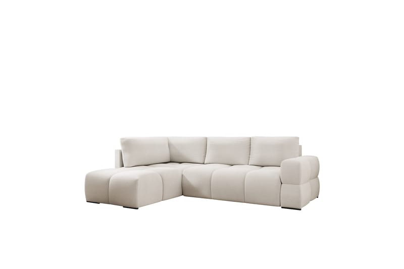 Hardam Sovesofa med Chaiselong 3-personers i Chenille - Lysegrå - Møbler - Sofaer - Sovesofaer