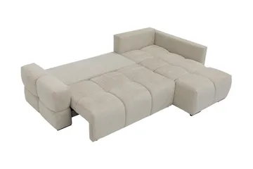 Hardam Sovesofa med Chaiselong 3-personers i Chenille - Grå - Møbler - Sofaer - Sovesofaer