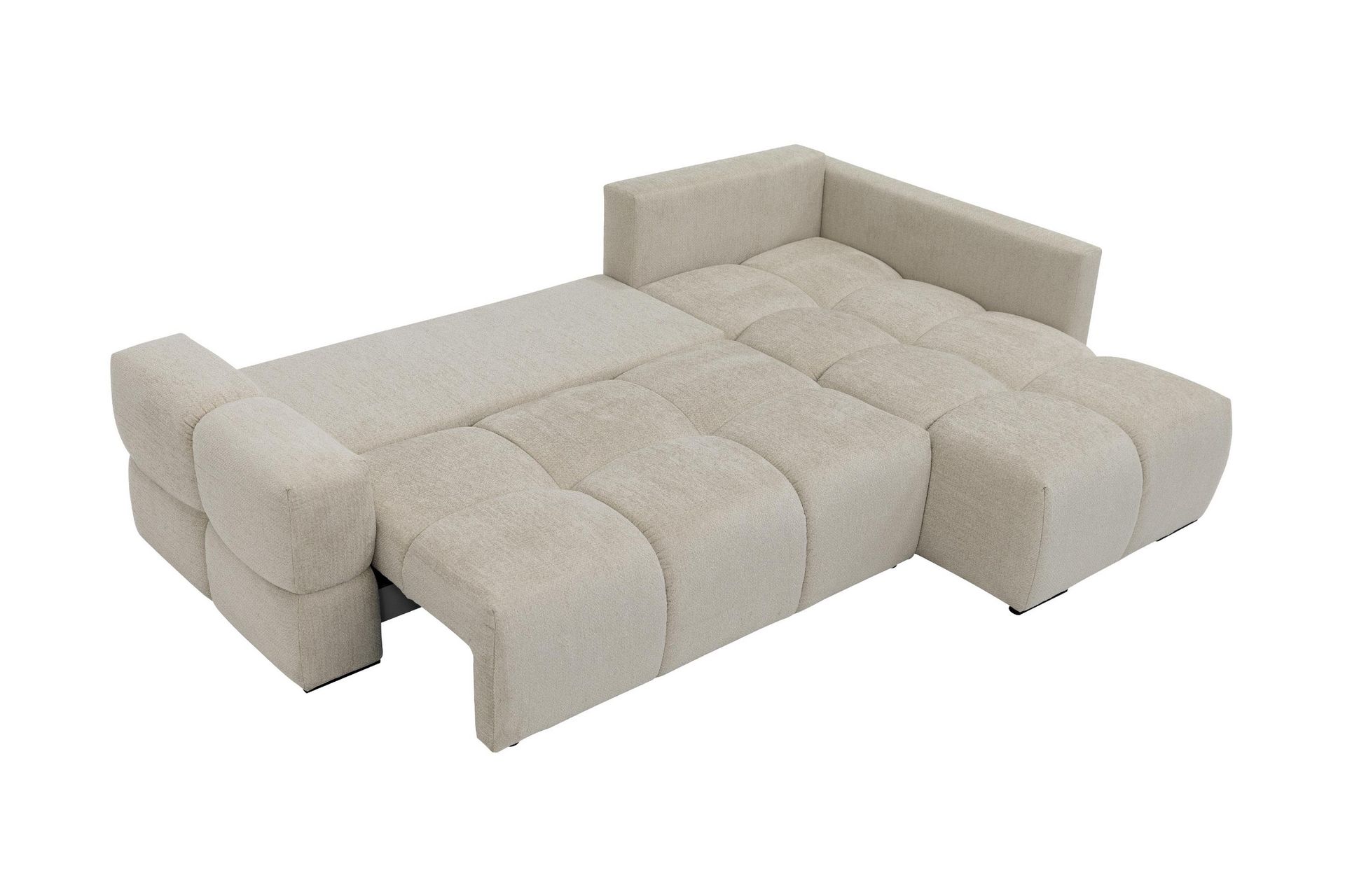 Hardam Sovesofa med Chaiselong 3-personers i Chenille - Brun - Møbler - Sofaer - Sovesofaer