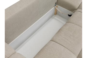 Hardam Sovesofa med Chaiselong 3-personers i Chenille - Brun - Møbler - Sofaer - Sovesofaer