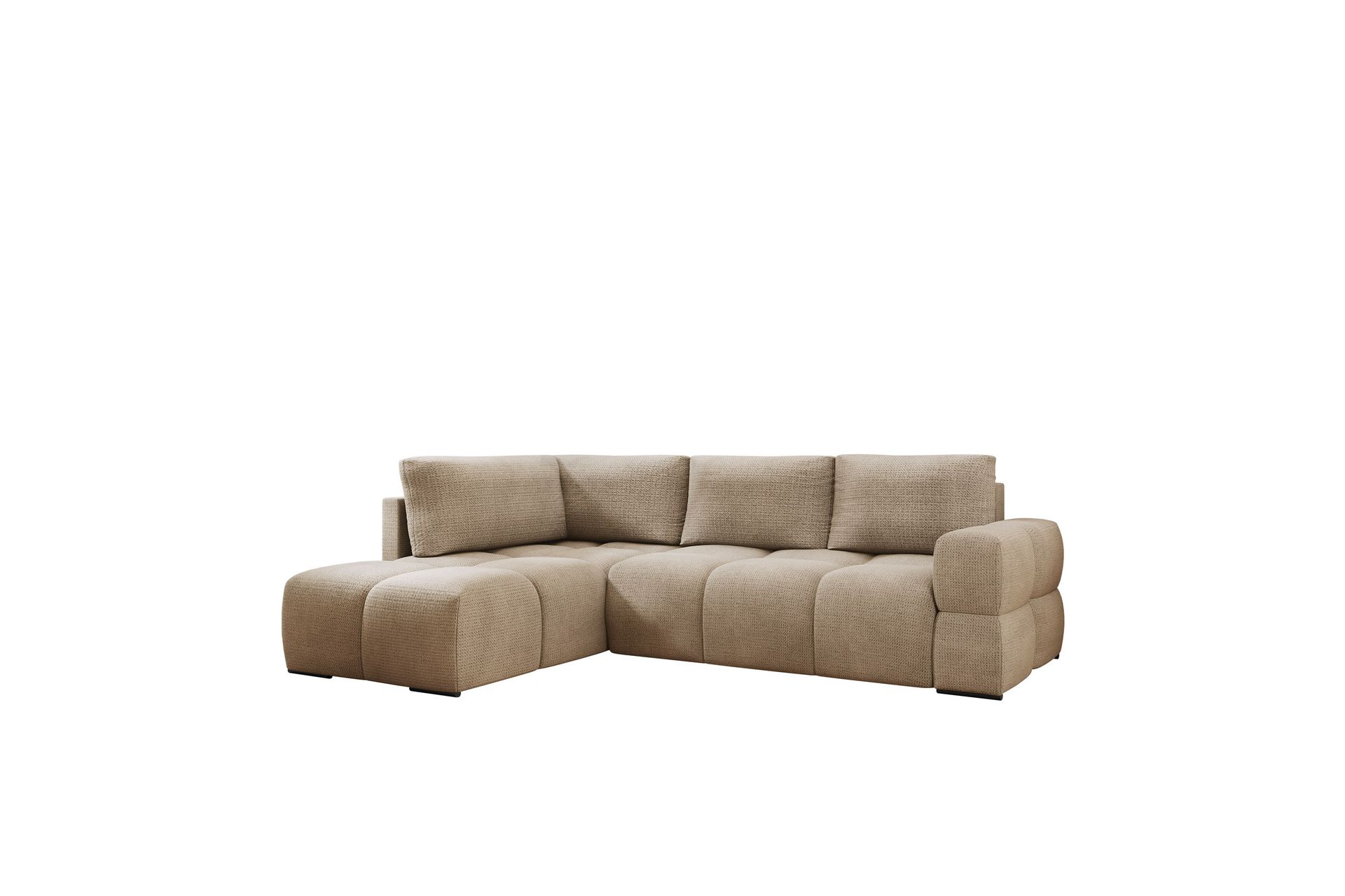 Hardam Sovesofa med Chaiselong 3-personers i Chenille - Brun - Møbler - Sofaer - Sovesofaer