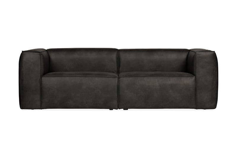 Harlow 3,5-pers Sofa - Sort - Lædersofaer - 3 personers sofa