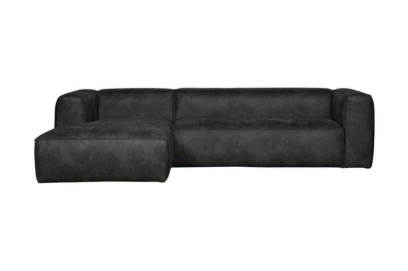 Harlow Divan sofa Venstre Ægte læder, Sort