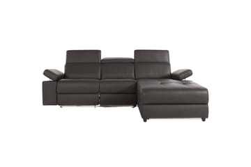 Hjørnesofa 3-personers Rayland Brun, PU, Højre manuel liggestol - Brun, PU, Højre manuel liggestol - Møbler - Sofaer - Lædersofaer