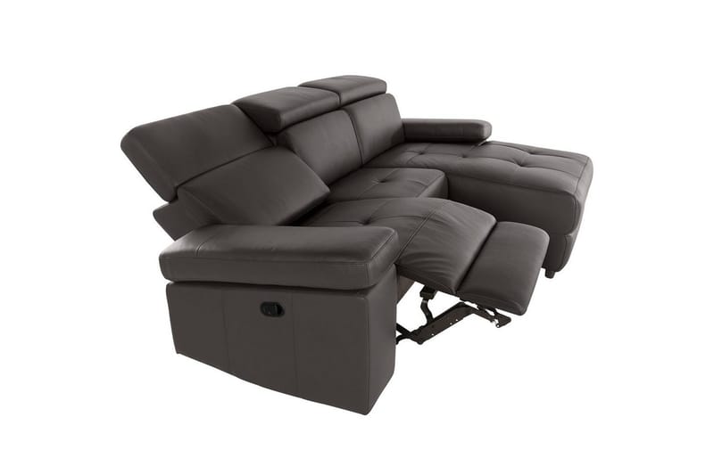 Hjørnesofa 3-personers Rayland Brun, PU, Højre manuel liggestol - Brun, PU, Højre manuel liggestol - Møbler - Sofaer - Lædersofaer