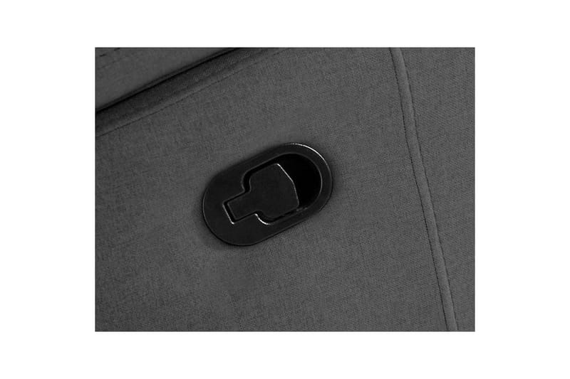 Hjørnesofa 3-personers Rayland Antracit, Søndagsstof, Højre manuel liggestol - Antracit, Søndagsstof, Højre manuel liggestol - Møbler - Sofaer - Recliner sofaer