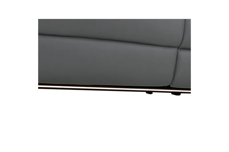 Hjørnesofa 3-personers Pareli Grå, Læder/PU, Højre elektrisk liggestol - Grå, Læder/PU, Højre elektrisk liggestol - Møbler - Sofaer - Lædersofaer