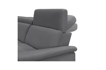 Hjørnesofa 3-personers Pareli Grå, Sandstof, Venstre Elektrisk Tilbagelæner - Grå, Sandstof, Venstre Elektrisk Tilbagelæner - Møbler - Sofaer - Recliner sofaer