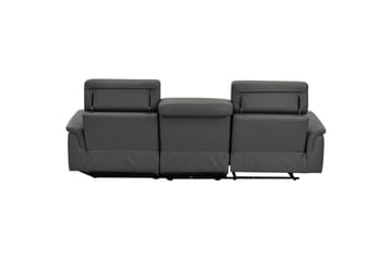Hjørnesofa 3-personers Pareli Sort, PU, Højre elektrisk liggestol - Sort, PU, Højre elektrisk liggestol - Møbler - Sofaer - Lædersofaer