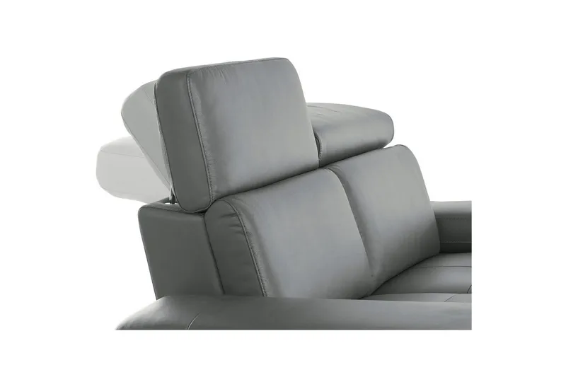 Hjørnesofa 3-personers Rayland Grå, Læder/PU, Højre elektrisk liggestol - Grå, Læder/PU, Højre elektrisk liggestol - Møbler - Sofaer - Lædersofaer