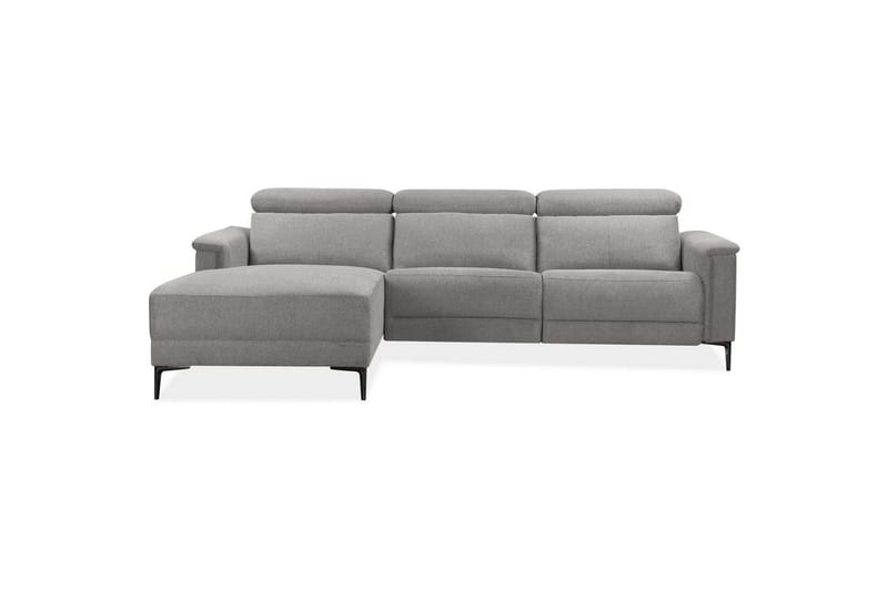 Hjørnesofa 3-personers Lund Lys Grå, Belfast stof, Venstre Manuel Tilbagelæner - Lys Grå, Belfast stof, Venstre Manuel Tilbagelæner - Møbler - Sofaer - Recliner sofaer