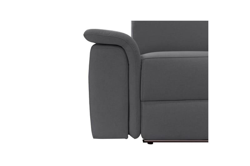 Hjørnesofa 3-personers Pareli Antracit, Søndagsstof, Højre manuel liggestol - Antracit, Søndagsstof, Højre manuel liggestol - Møbler - Sofaer - Recliner sofaer