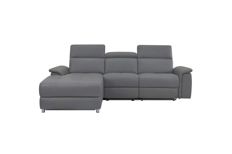 Hjørnesofa 3-personers Pareli Grå, Sandstof, Venstre Elektrisk Tilbagelæner - Grå, Sandstof, Venstre Elektrisk Tilbagelæner - Møbler - Sofaer - Recliner sofaer