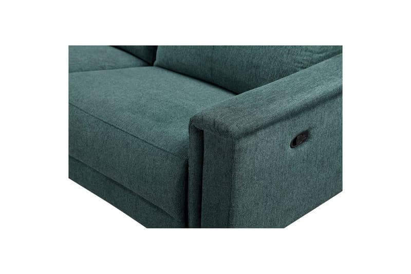 Hjørnesofa 3-personers Lund Mørkegrøn, Belfast stof, Venstre Manuel Tilbagelæner - Mørkegrøn, Belfast stof, Venstre Manuel Tilbagelæner - Møbler - Sofaer - Recliner sofaer