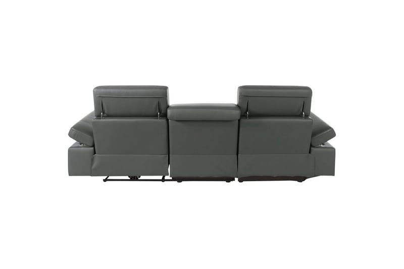 Hjørnesofa 3-personers Rayland Grå, Læder/PU, Venstre Manuel Tilbagelæner - Grå, Læder/PU, Venstre Manuel Tilbagelæner - Møbler - Sofaer - Lædersofaer