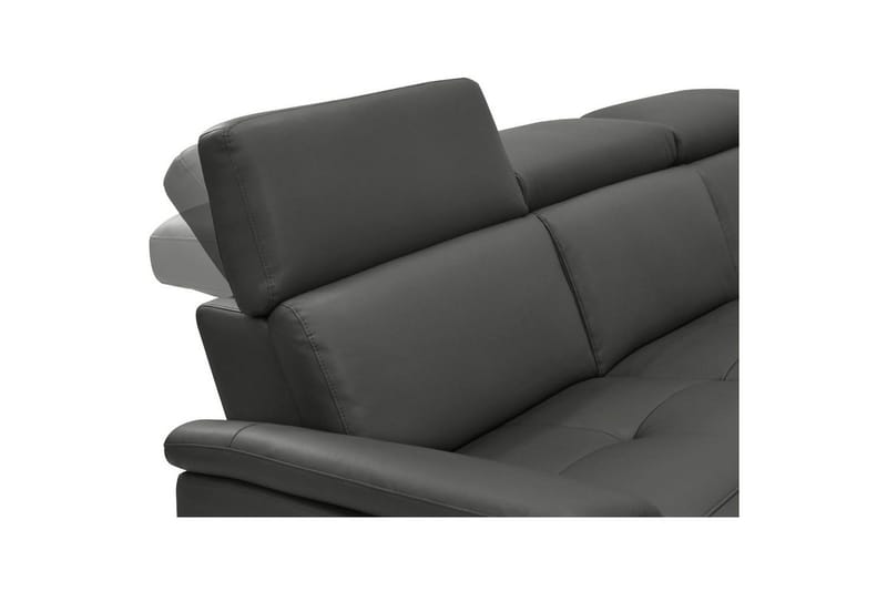 Hjørnesofa 3-personers Pareli Sort, PU, Højre elektrisk liggestol - Sort, PU, Højre elektrisk liggestol - Møbler - Sofaer - Lædersofaer