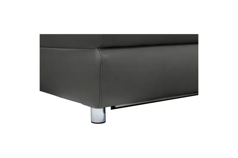 Hjørnesofa 3-personers Pareli Sort, PU, Venstre Elektrisk Tilbagelæner - Sort, PU, Venstre Elektrisk Tilbagelæner - Møbler - Sofaer - Lædersofaer