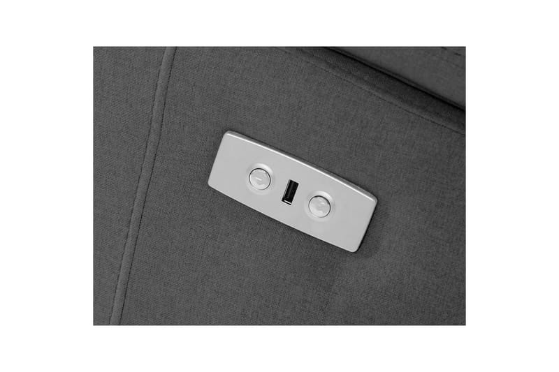 Hjørnesofa 3-personers Rayland Antracit, Søndagsstof, Venstre Elektrisk Tilbagelæner - Antracit, Søndagsstof, Venstre Elektrisk Tilbagelæner - Møbler - Sofaer - Recliner sofaer