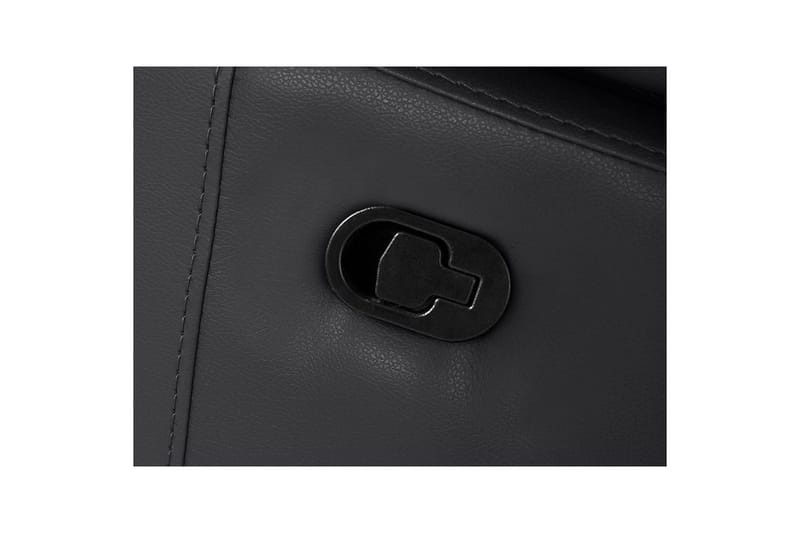 Hjørnesofa 3-personers Rayland Sort, PU, Venstre Manuel Tilbagelæner - Sort, PU, Venstre Manuel Tilbagelæner - Møbler - Sofaer - Lædersofaer