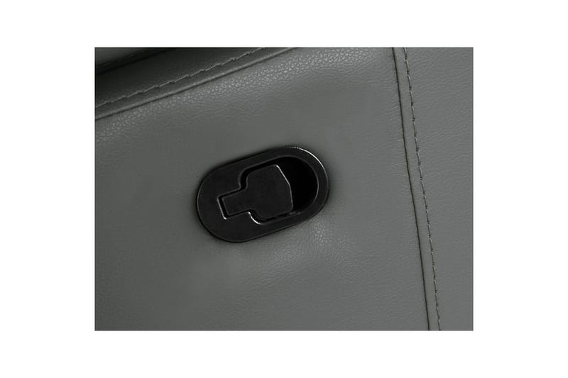 Hjørnesofa 3-personers Rayland Grå, PU, Højre manuel liggestol - Grå, PU, Højre manuel liggestol - Møbler - Sofaer - Lædersofaer