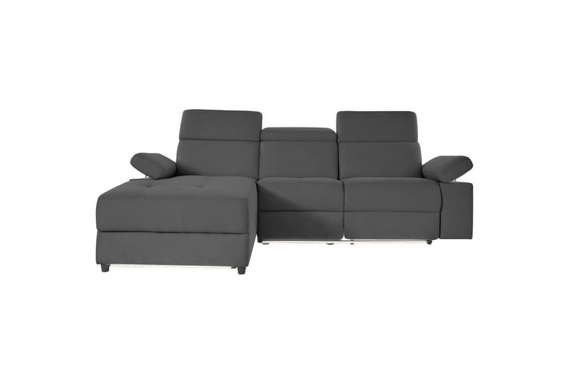 Hjørnesofa 3-personers Rayland Antracit, Søndagsstof, Venstre Elektrisk Tilbagelæner - Antracit, Søndagsstof, Venstre Elektrisk Tilbagelæner - Møbler - Sofaer - Recliner sofaer