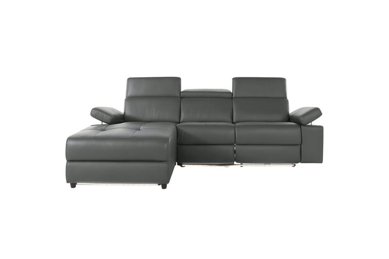 Hjørnesofa 3-personers Rayland Grå, PU, Venstre Manuel Tilbagelæner - Grå, PU, Venstre Manuel Tilbagelæner - Møbler - Sofaer - Lædersofaer