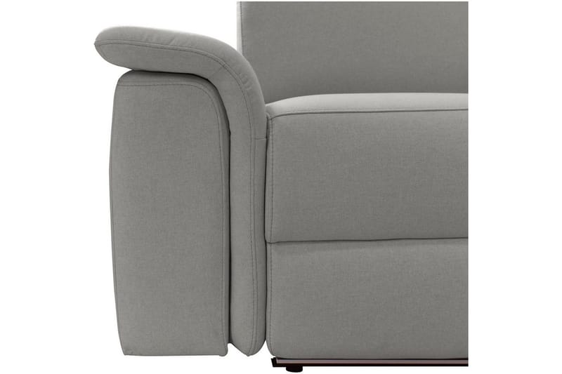 Hjørnesofa 3-personers Pareli Grå, Søndagsstof, Højre elektrisk liggestol - Grå, Søndagsstof, Højre elektrisk liggestol - Møbler - Sofaer - Recliner sofaer