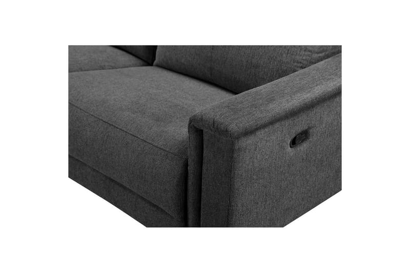 Hjørnesofa 3-personers Lund Antracit, Belfast stof, Venstre Manuel Tilbagelæner - Antracit, Belfast stof, Venstre Manuel Tilbagelæner - Møbler - Sofaer - Recliner sofaer