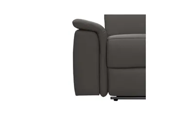 Hjørnesofa 3-personers Pareli Brun, PU, Højre elektrisk liggestol - Brun, PU, Højre elektrisk liggestol - Møbler - Sofaer - Lædersofaer