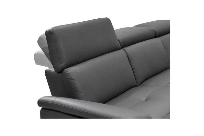 Hjørnesofa 3-personers Pareli Grå, Læder/PU, Højre elektrisk liggestol - Grå, Læder/PU, Højre elektrisk liggestol - Møbler - Sofaer - Lædersofaer