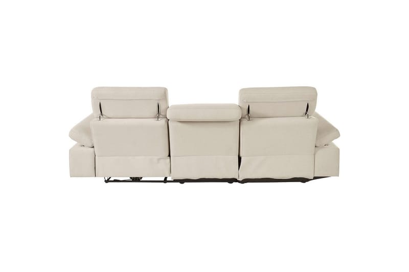 Hjørnesofa 3-personers Rayland Hvid, Søndagsstof, Venstre Elektrisk Tilbagelæner - Hvid, Søndagsstof, Venstre Elektrisk Tilbagelæner - Møbler - Sofaer - Recliner sofaer