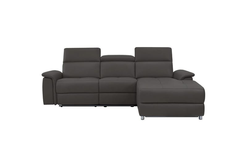 Hjørnesofa 3-personers Pareli Brun, PU, Højre elektrisk liggestol - Brun, PU, Højre elektrisk liggestol - Møbler - Sofaer - Lædersofaer