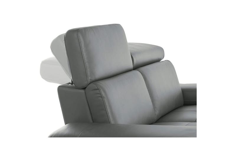 Hjørnesofa 3-personers Rayland Grå, PU, Højre elektrisk liggestol - Grå, PU, Højre elektrisk liggestol - Møbler - Sofaer - Lædersofaer