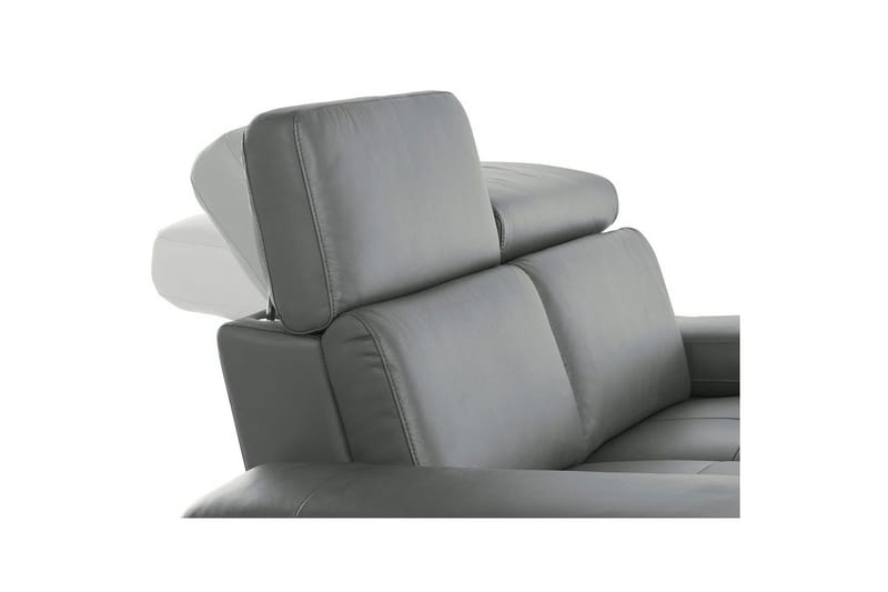 Hjørnesofa 3-personers Rayland Grå, PU, Højre manuel liggestol - Grå, PU, Højre manuel liggestol - Møbler - Sofaer - Lædersofaer