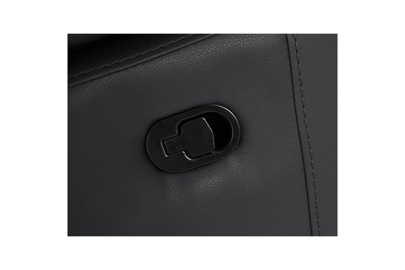 Hjørnesofa 3-personers Rayland Sort, PU, Højre manuel liggestol - Sort, PU, Højre manuel liggestol - Møbler - Sofaer - Lædersofaer