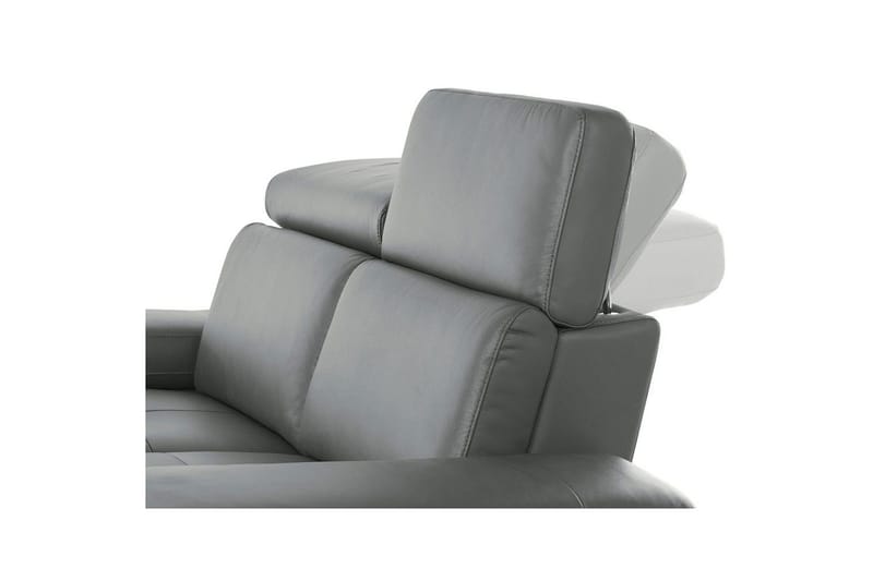 Hjørnesofa 3-personers Rayland Grå, PU, Venstre Elektrisk Tilbagelæner - Grå, PU, Venstre Elektrisk Tilbagelæner - Møbler - Sofaer - Lædersofaer