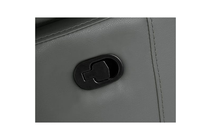 Hjørnesofa 3-personers Rayland Grå, Læder/PU, Højre manuel liggestol - Grå, Læder/PU, Højre manuel liggestol - Møbler - Sofaer - Lædersofaer